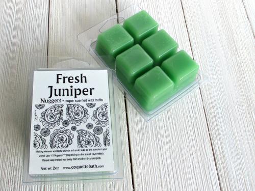 Fresh Juniper wax melts, Nuggets™, clean fresh herbal scent