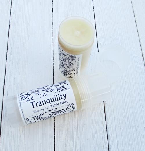 Tranquility lotion bar, solid herbal scented skin care