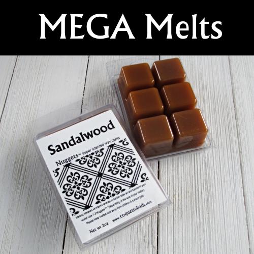 Sandalwood MEGA Nuggets™ wax melts, woodsy fragrance