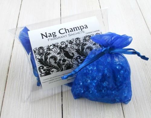 Nag Champa sachets, 2pc package, aroma bead sachets