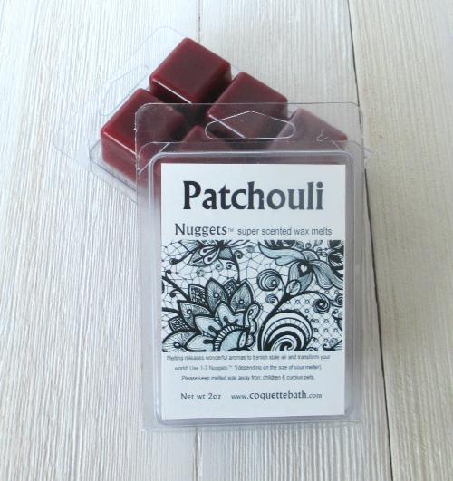 Patchouli Nuggets™ wax melts, classic hippie herbal scent