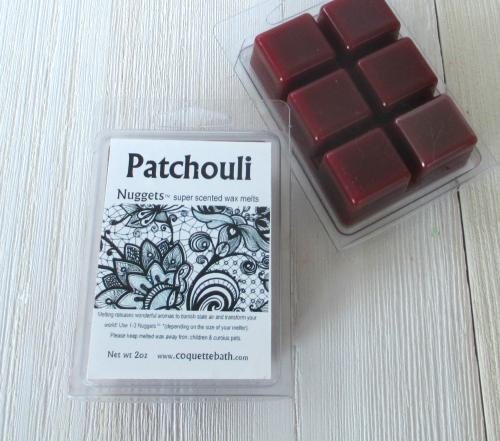 Patchouli Nuggets™ wax melts, classic hippie herbal scent