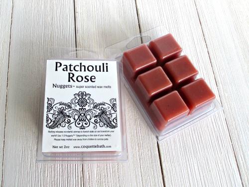 Patchouli Rose Wax Melts, Nuggets™, 2oz size, floral herbal blend