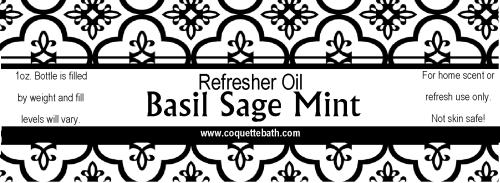 Basil Sage Mint Refresher Oil, 1oz bottle