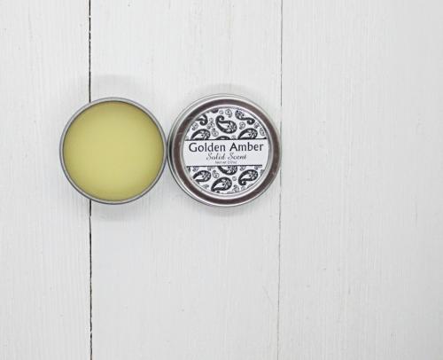 Golden Amber Solid Scent, Concentrated Beeswax based solid perfume