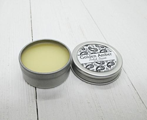 Golden Amber Solid Scent, Concentrated Beeswax based solid perfume