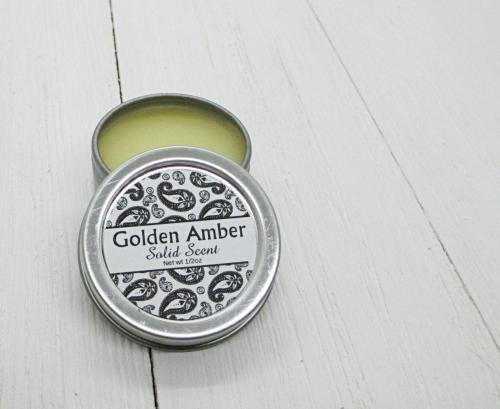 Golden Amber Solid Scent, Concentrated Beeswax based solid perfume