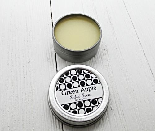 Green Apple Solid Scent, Fresh fruit fragrance, beeswax solid travel perfume