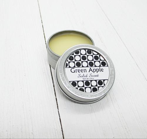 Green Apple Solid Scent, Fresh fruit fragrance, beeswax solid travel perfume