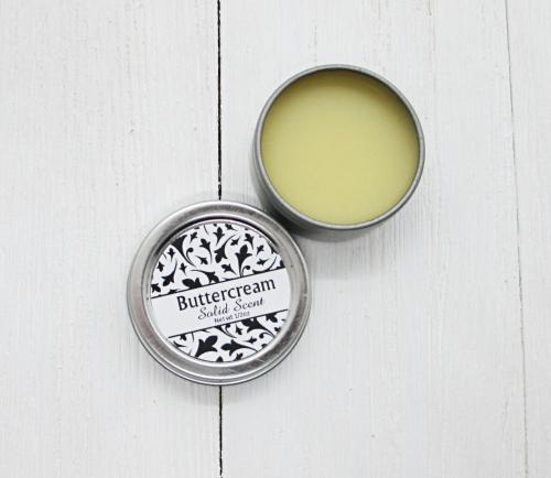 Buttercream Solid scent, travel friendly sweet vanilla perfume