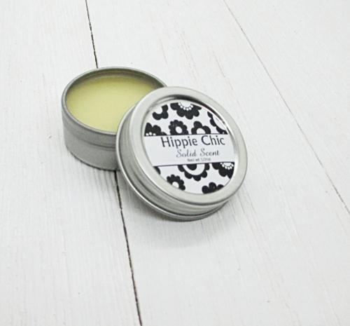 Hippie Chic solid scent, solid perfume, retro fragrance, lavender patchouli