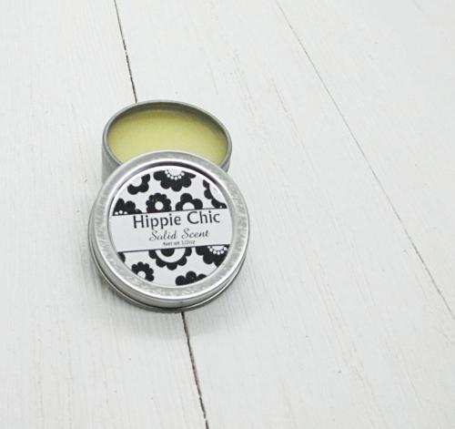 Hippie Chic solid scent, solid perfume, retro fragrance, lavender patchouli