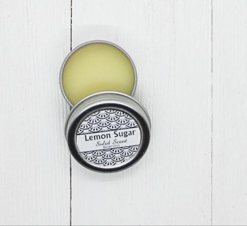 Lemon Sugar Solid Scent, lemon solid perfume, citrus body perfume