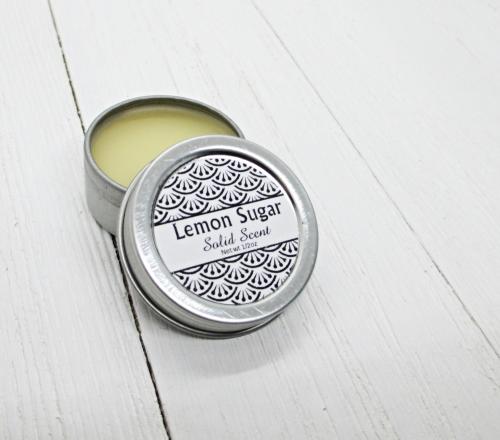 Lemon Sugar Solid Scent, lemon solid perfume, citrus body perfume