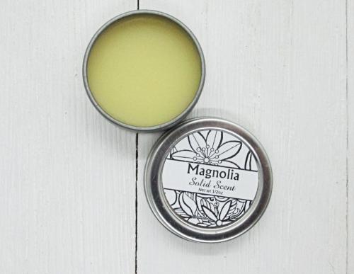 Magnolia Solid Scent, floral solid perfume, realistic southern floral