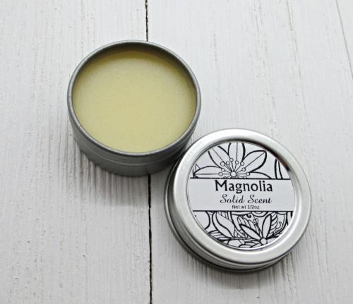 Magnolia Solid Scent, floral solid perfume, realistic southern floral