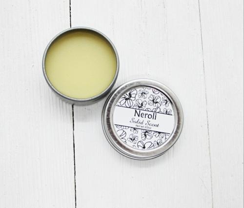 Neroli Solid Scent, Orange Blossom solid perfume, intense sweet floral