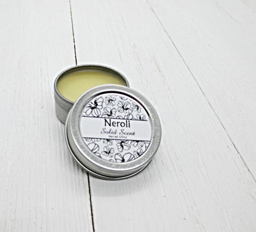 Neroli Solid Scent, Orange Blossom solid perfume, intense sweet floral