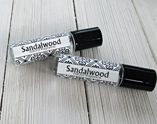 Sandalwood Perfume, 1/3oz roller bottle, realistic woodsy scent