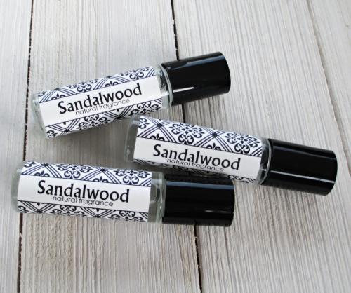 Sandalwood Perfume, 1/3oz roller bottle, realistic woodsy scent