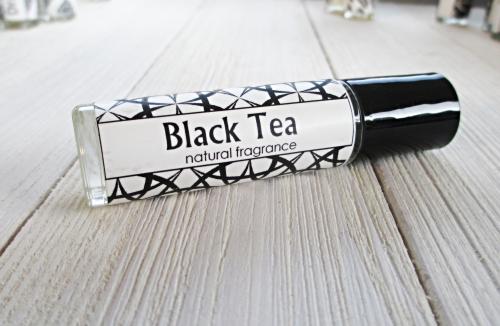 Black Tea Body Oil, 1/3oz perfume roller ball bottle