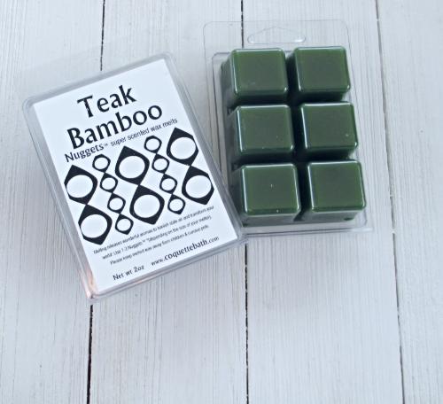 Teak Bamboo Nuggets™ wax melts, fresh herbal fragrance