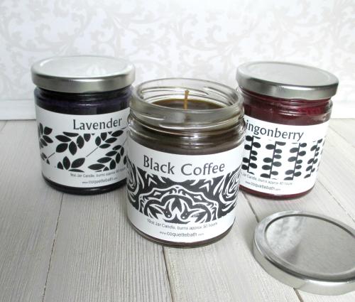 Jar candle trio, showing different products
