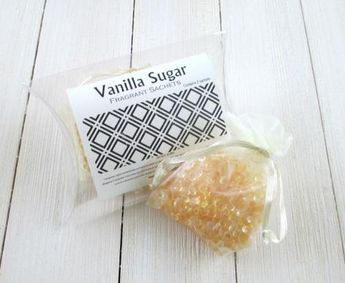 Vanilla Sugar Sachets 2pc pkg, vanilla, brown sugar, musk
