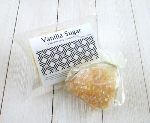 Vanilla Sugar Sachets 2pc pkg, vanilla, brown sugar, musk