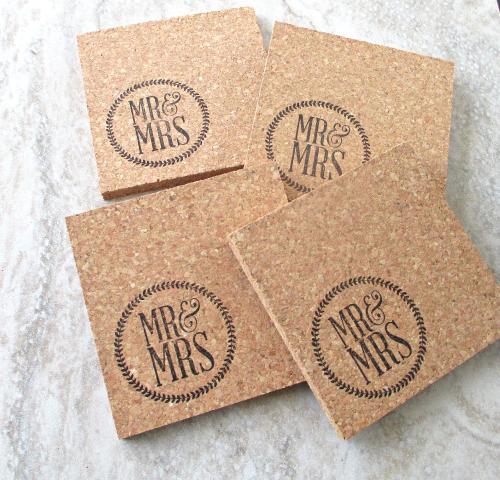 Mr & Mrs Coaster Set (4pc)