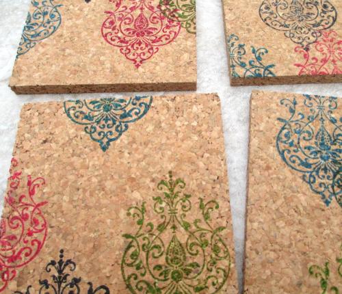 Brocade Coaster Set, (4pc)