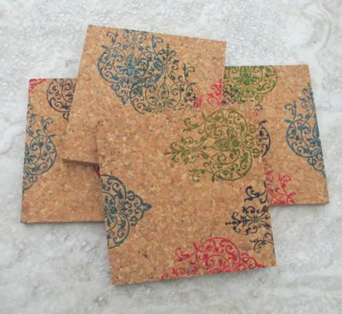 Brocade Coaster Set, (4pc)