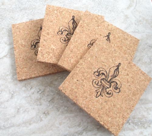 Fleur de Lis Coaster Set (4pc)