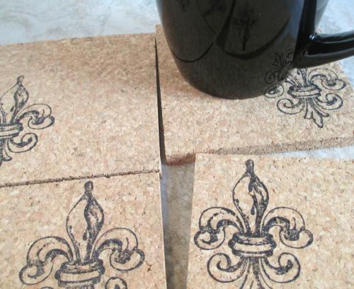 Fleur de Lis (corners) Coaster Set (4pc)