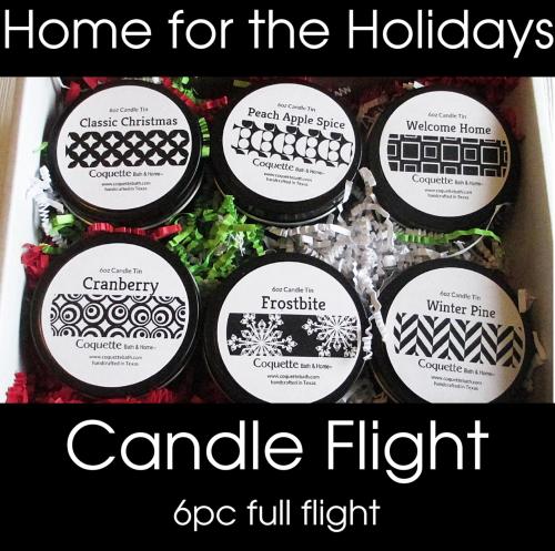 Home for the Holidays Candle Flight, 6pc set