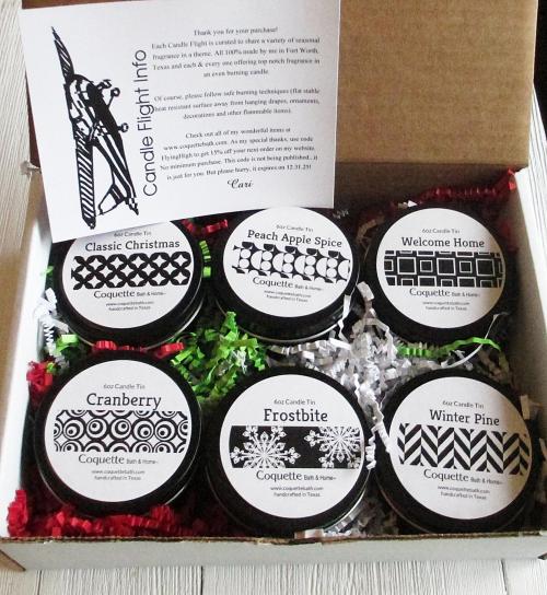 Home for the Holidays Candle Flight, 6pc set