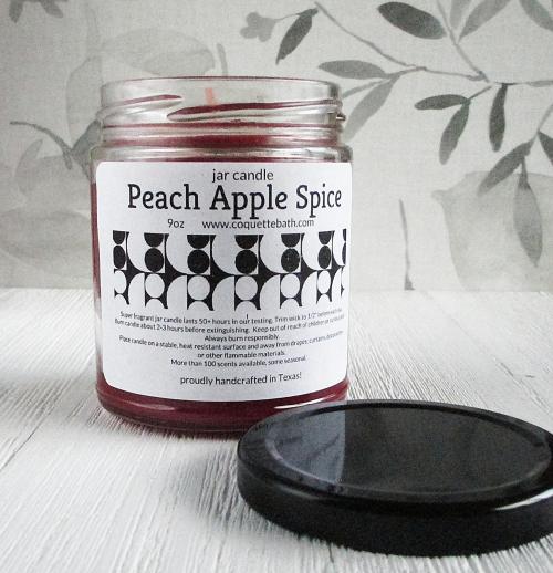 Peach Apple Spice Jar Candle