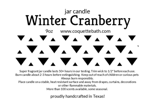Winter Cranberry Jar Candle