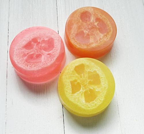 Fruity Loofa soap, Choose scent, exfoliating natural soap