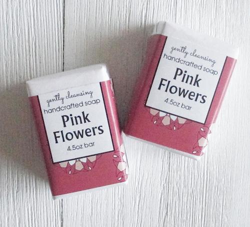 Pink Flowers Soap