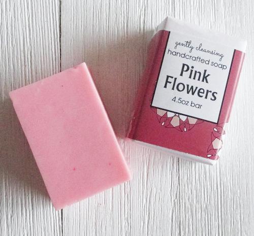Pink Flowers Soap