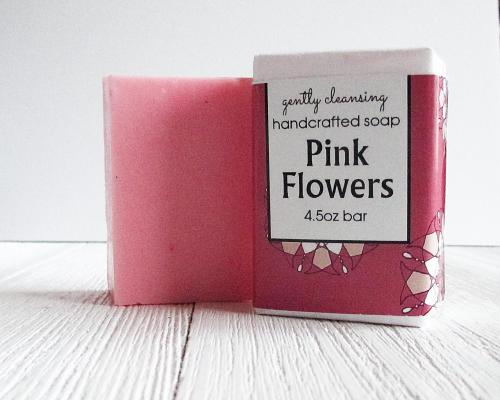 Pink Flowers Soap
