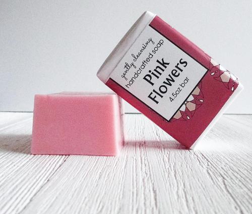 Pink Flowers Soap