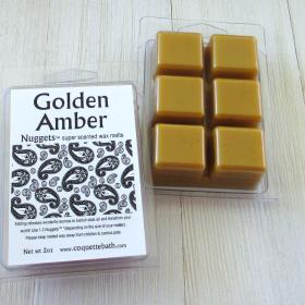 Golden Amber Wax Melts, Nuggets™, rich fragrance