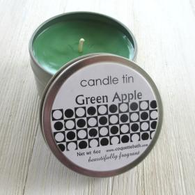 Green Apple Tinned Candle, 6oz