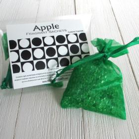 Green Apple Sachets, 2pc set, refreshing fruit fragrance