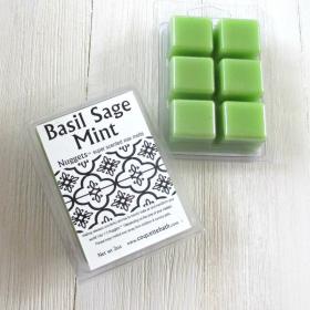 Basil Sage Mint Nuggets™ wax melts, vivid herbal fragrance