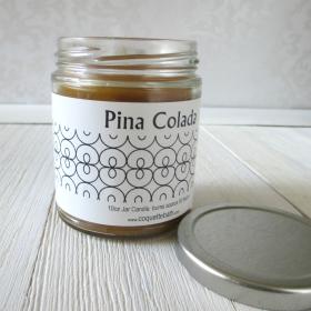 Pina Colada Jar Candle, 9oz size, tropical fruit coconut blend