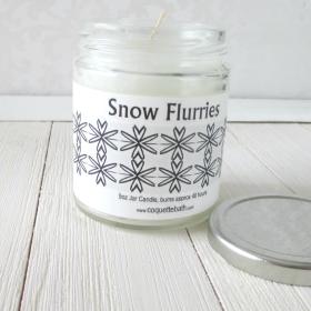 Snow Flurries Jar Candle, winter fragrance, peppermint floral herbal