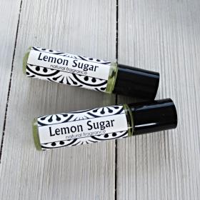 Lemon Sugar Perfume oil, 1/3oz roll on bottle, citrus scent